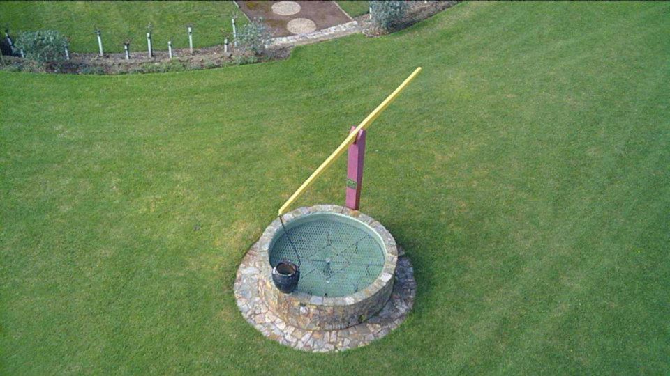 A beautiful photo of the wishing well taken with a drone camera by Matt Lanyon in 2015.  