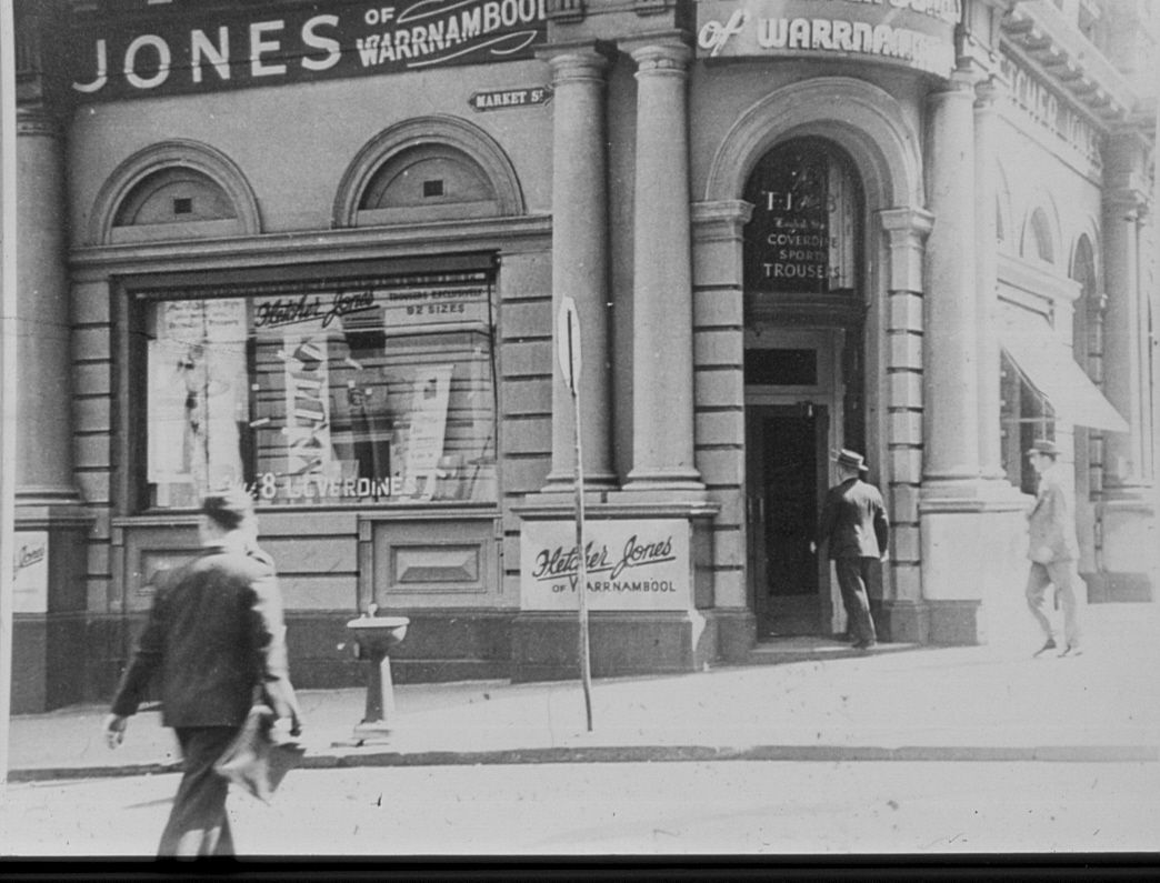The first FJ retail store on the corner of Collins St and Market St.   Photo: Jones Family Collection.