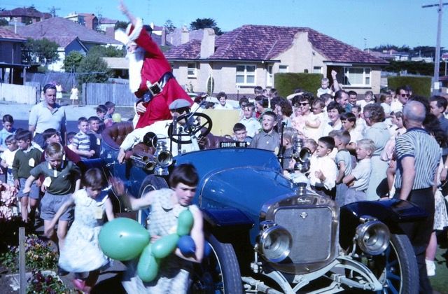 Santa arrives at the FJ Christmas Party! Image: Tim Carlton