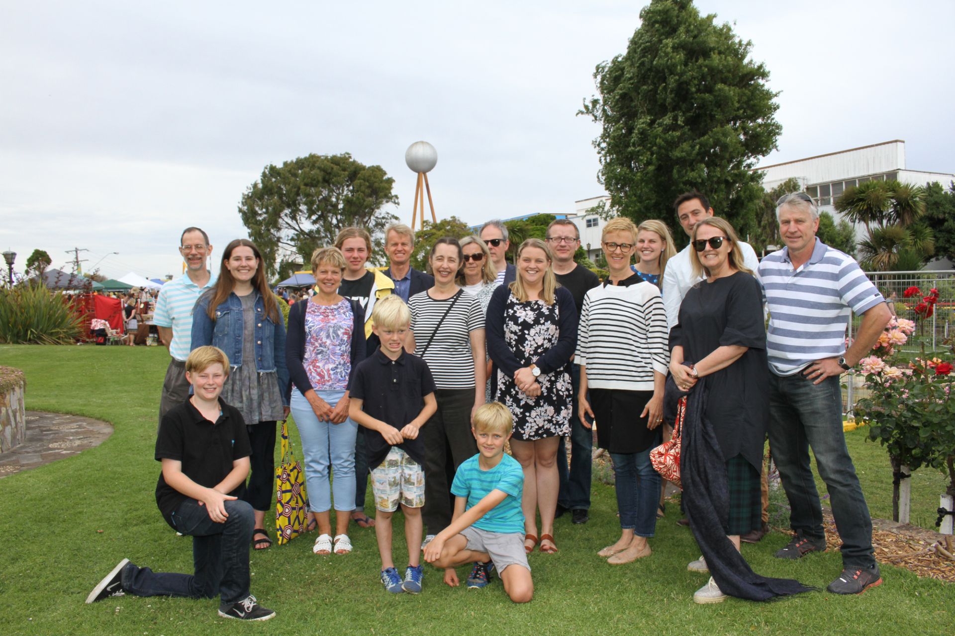 Eighteen members of the Jones family travelled to attend the 2015 community Christmas picnic in the Fletcher Jones gardens.  Photo: Colleen Hughson