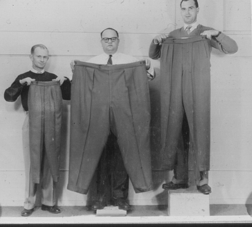 No man is hard to fit - 72 scientific sizes!  Photo: Jones Family Collection.