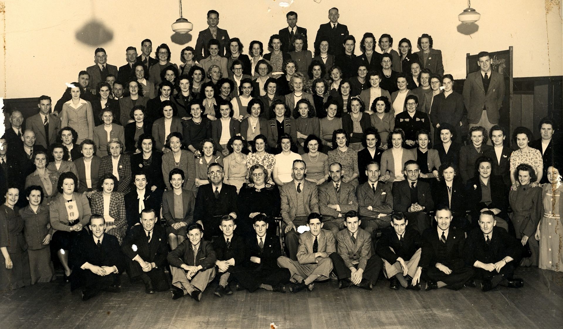 Man's Shop staff now grown considerably - 1945.  Photo:Jones Family Collection