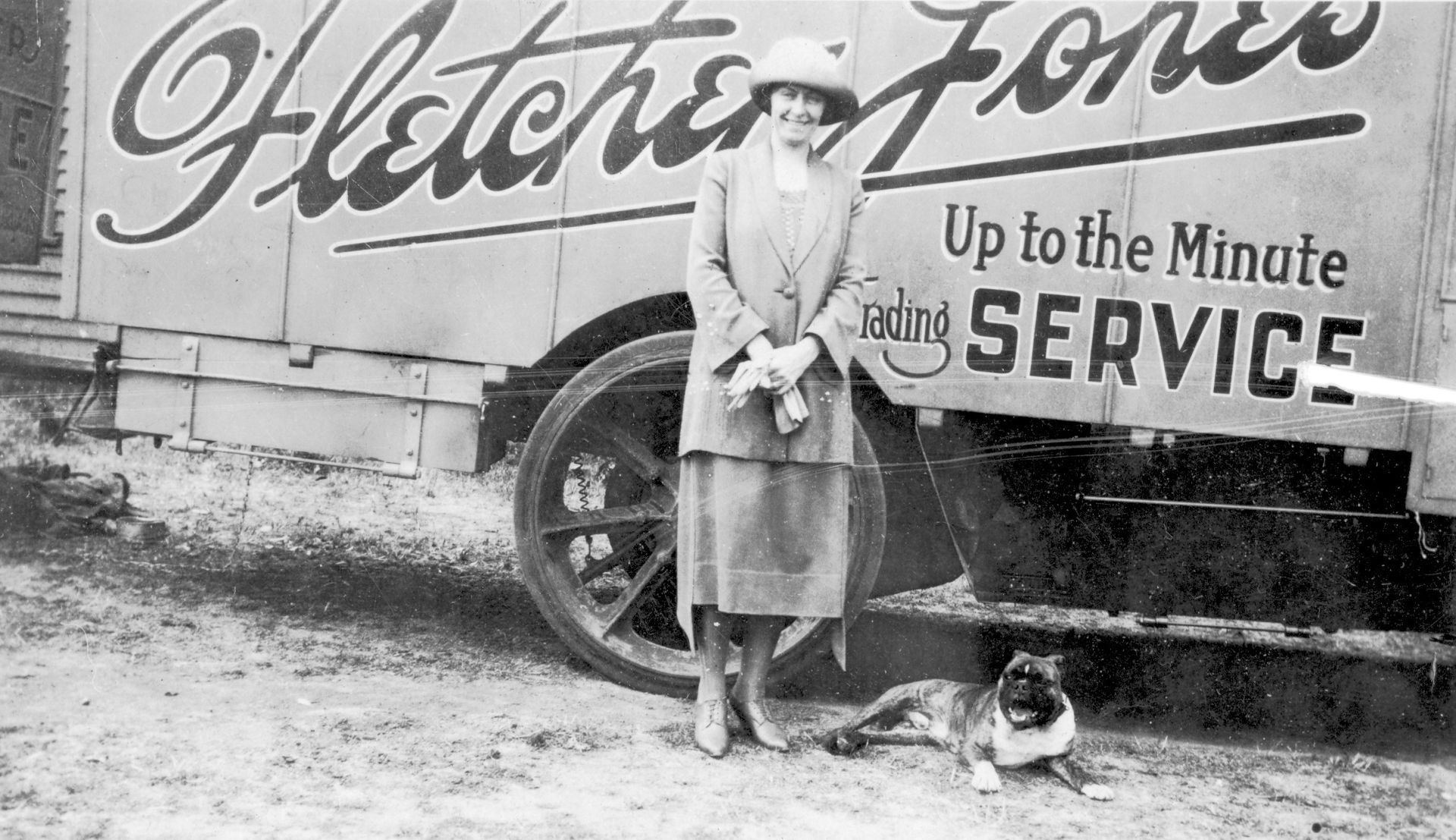 Rena Jones with her dog Digger, 1920's. Photo: Jones Family Collection 