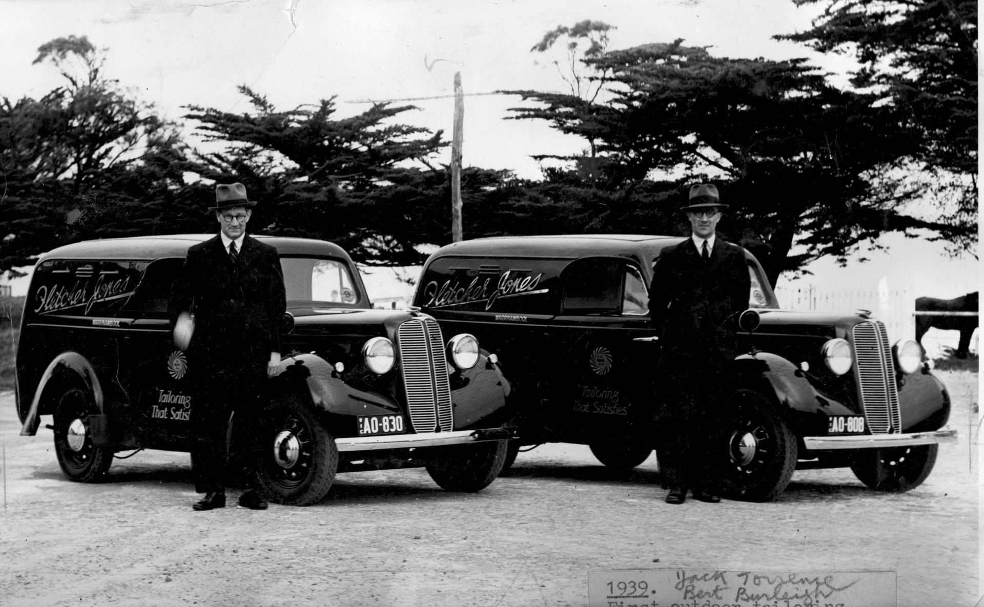 FJ delivery vans 1930's.  Photo:Jones Family Collection