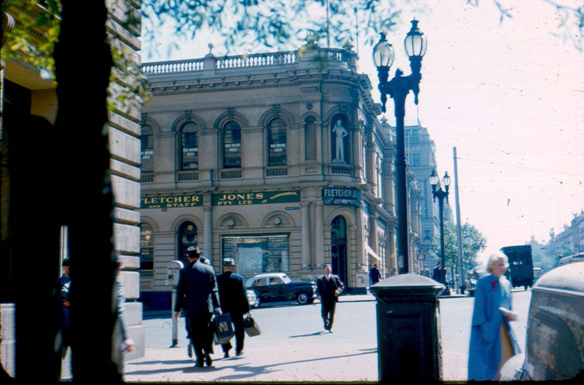 The first FJ retail store on the corner of Collins St and Market St.   Photo: Jones Family Collection.