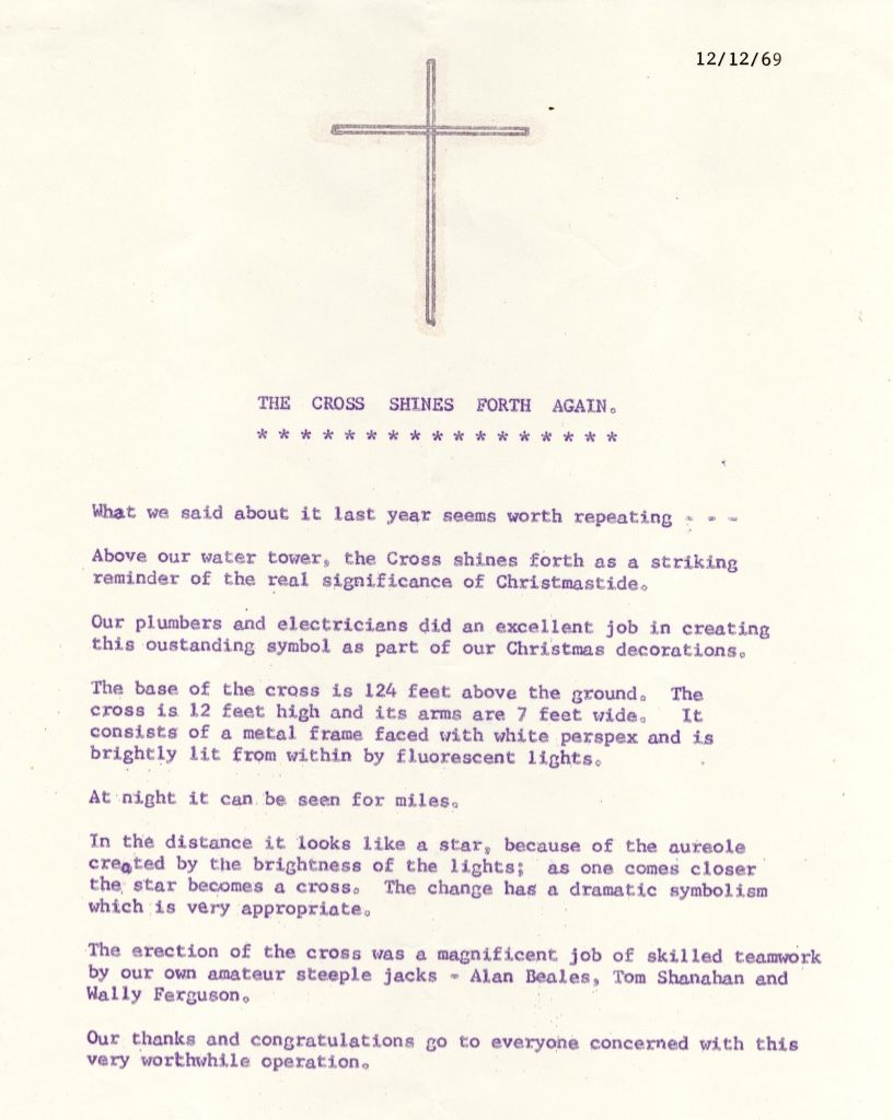 The Cross Sines Forth Again - 1969 FJ Staff Bulletin.  Jones Family Collection 