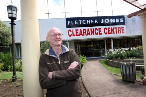 Warrnambool's Fletcher Jones clothing clearance centre shop closed on December 14,2011. Pictured is John Hogan who was the manager and worked at Fletcher Jones for 46 years. Photo: Damian White Warrnambool Standard