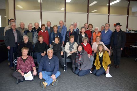 Former FJ employees at the second FJ Stories morning tea held in 2015 along with members of the FJ Stories Steering Group.  Photo: Rhonda McDonell