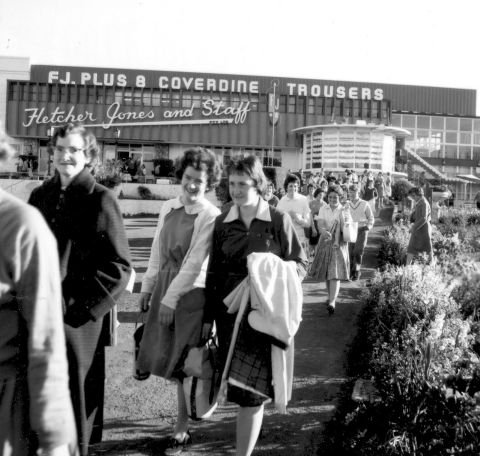 Workers leaving the Pleasant Hill Factory in 1962.  Photo: Gordon DeLisle