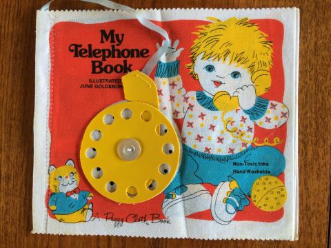 Ros McBain received this telephone book in 1982 at the FJ Christmas party as a gift to her newborn son, Corey.  Photo: Julie Eagles 