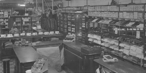 Inside the Man's shop in the late 30s.  Photo: Jones Family Collection 