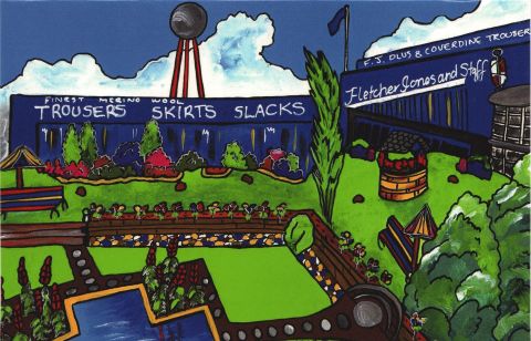 Fletcher Jones Gardens - greeting card by Karen McKenzie
