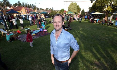 Dean Montgomery at the community Spring picnic in the FJ gardens in 2014, not long after he purchase the site in May, 2014.  Photo: Warrnambool Standard