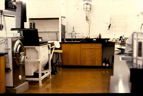 View of the FJ laboratory at Pleasant Hill factory. Photo: Jones Family Collection