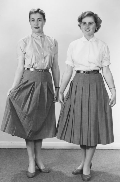 Skirt produced using the Siroset process on the right. Skirt produced without the Siroset process on the left. Image CSIRO
