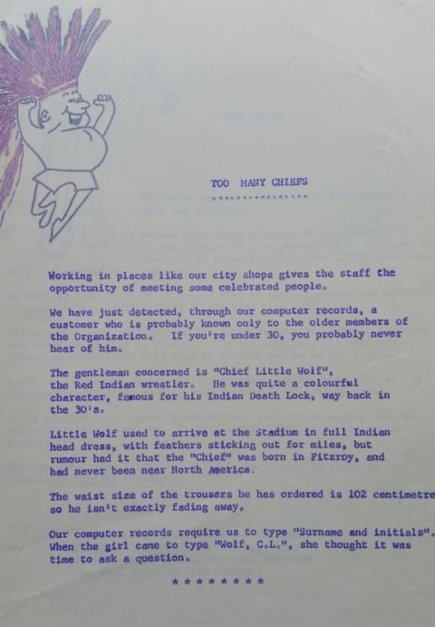1972 Staff bulletin that were called 'Do You Knows.'  