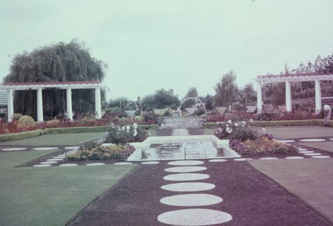 This photo is Mum (Fern Brae Duus) in the FJ gardens during her honeymoon so that solidly puts the date at March or April 1963! Photo: Lindsay Duus 