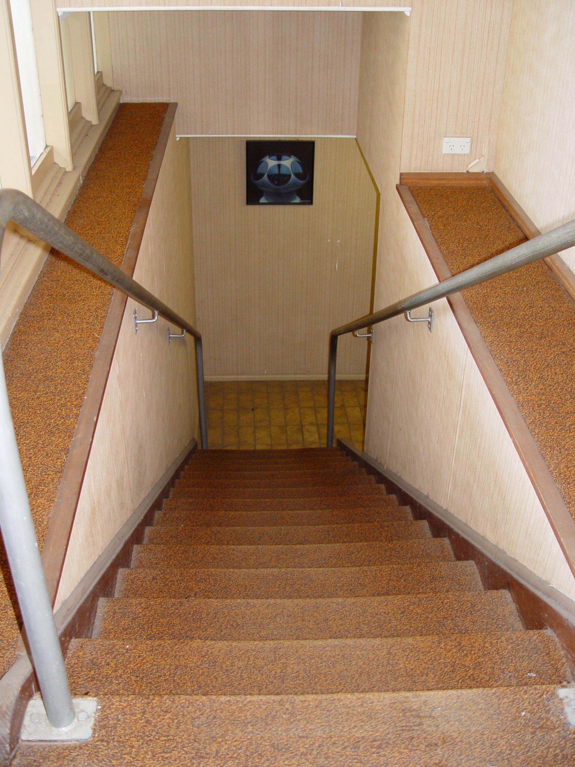 Steps to the 'bunker'.  Photo: Tim Carlton