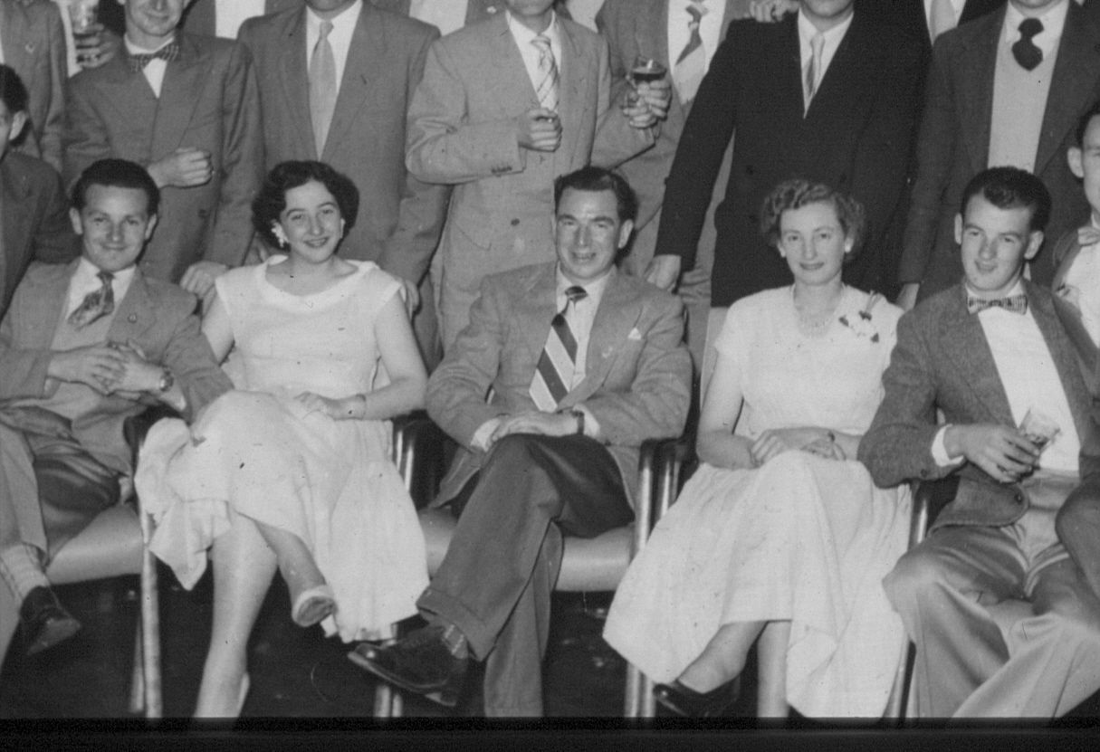 Archie Ewing (centre). Manager of the Cutting Room and Board member at FJs.  Photo: Jones Family Collection 