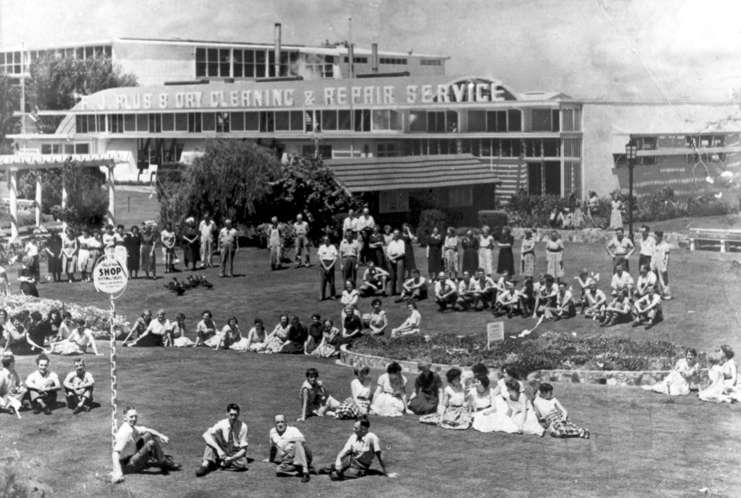 The Dry Cleaning and Aftersales staff at Pleasant Hill  in 1956.  Photo: Jones Family Collection 
