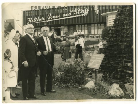 Dedication of the gardens to Darby Boucher.  Photo:Valmae Bell