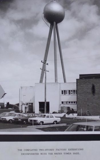The completed two storey extensions incorporated with the tower water base. 