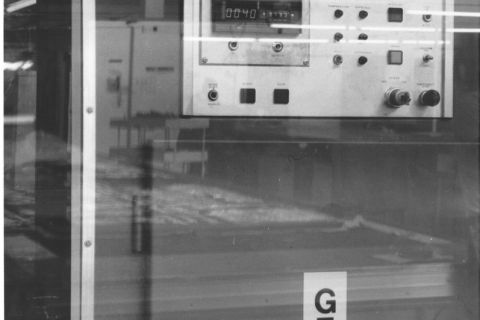 The Gerber System - a computer driven cloth cutter installed in 1975.  Photo: Jones Family Collection 