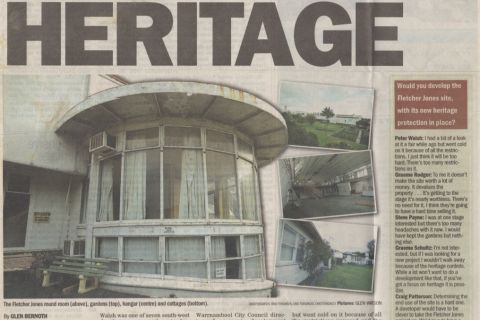 Front page of the Warrnambool Standard, July 7, 2006.  Thanks to Tim Carlton for sharing from his scrapbook.  